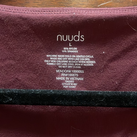 Nuuds Merlot Scoop Neck Bodysuit - Picture 2 of 2